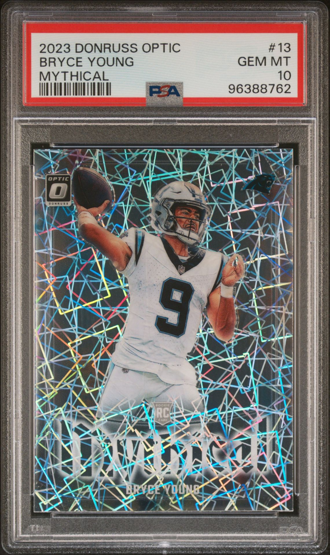 2023 Panini Donruss Optic Mythical Bryce Young #13 Gem Mt 10 front