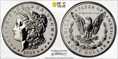 2023-S $1 Morgan Dollar Rev PR Two-Coin Reverse Proof Set PR70