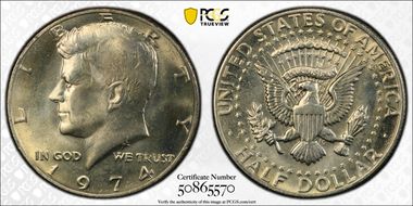 1974 50C MS66+