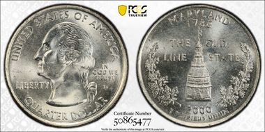 2000-D 25C Maryland MS66