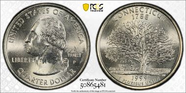 1999-P 25C Connecticut MS64