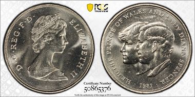1981 25p S-LL4 Charles & Diana Cu/Ni MS63