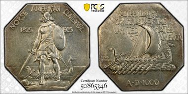 1925 AR Medal Norse American, Thick MS63