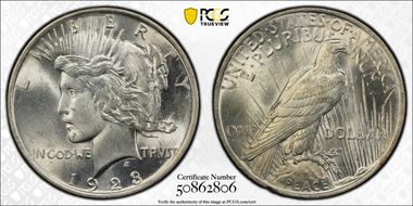 1923 $1 VAM 2 Doubled Tiara N1