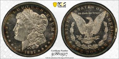 1887 $1 MS64DMPL