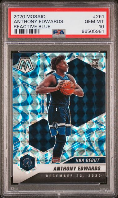 2020 Panini PANINI MOSAIC Blue #261 Anthony Edwards front