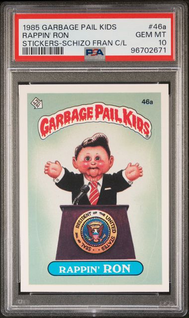 1985 Garbage Pail Kids Garbage Pail Kids Series 2 Checklist #46A Rappin' Ron front