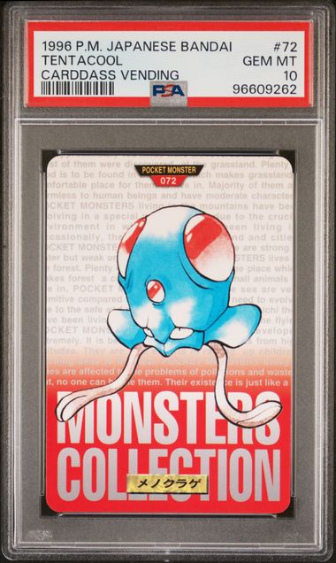 Tentacool card PSA 10, cert 96609262