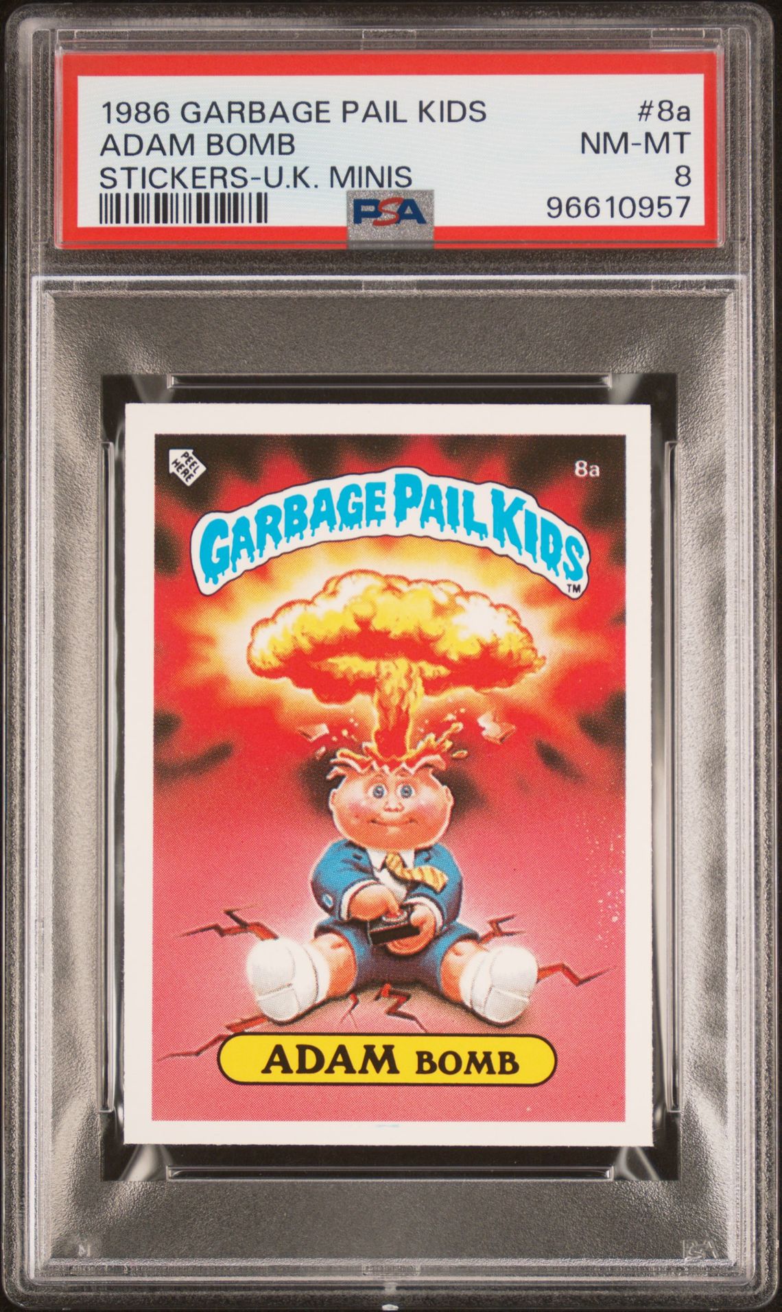 1986 Topps Garbage Pail Kids Series 1 #8A Adam Bomb front