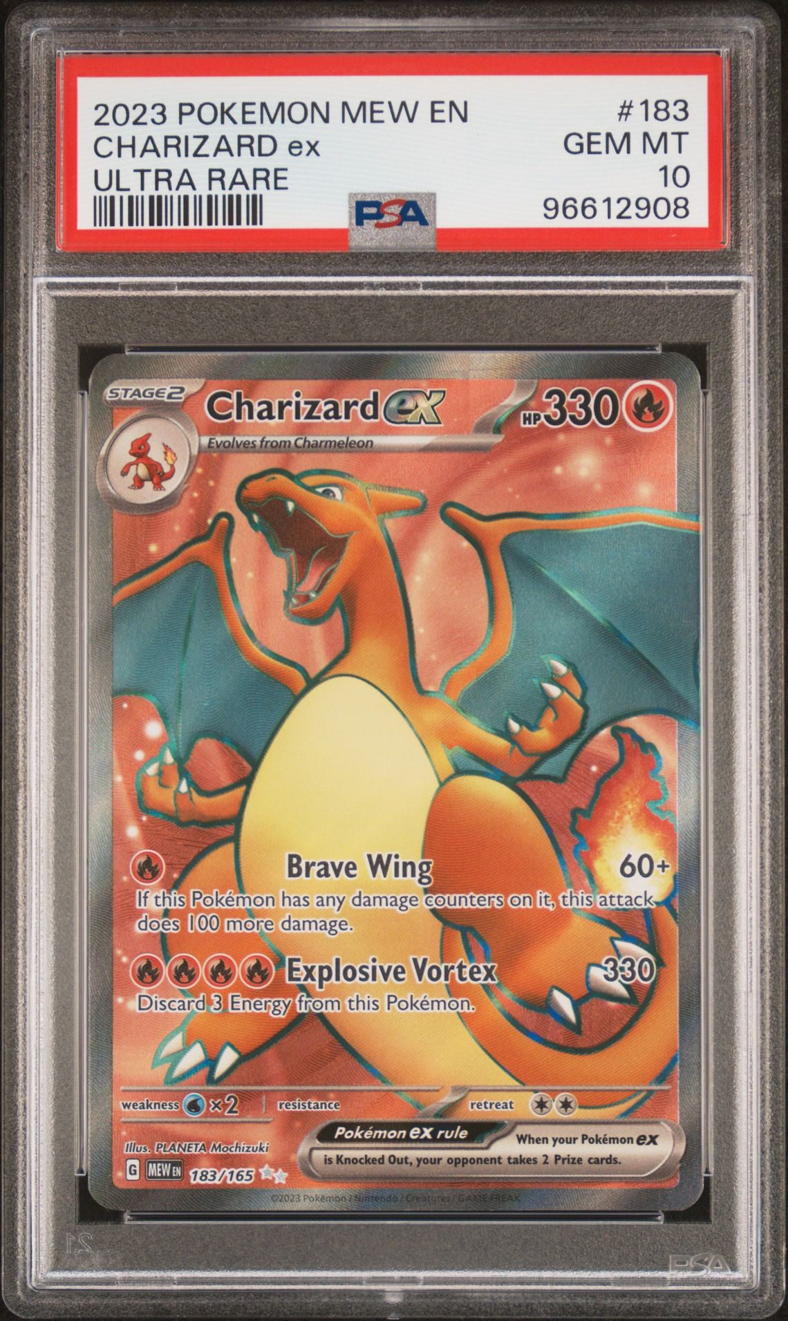 2023 Pokemon POKEMON MEW EN-151 ULTRA RARE #183 Charizard Ex front
