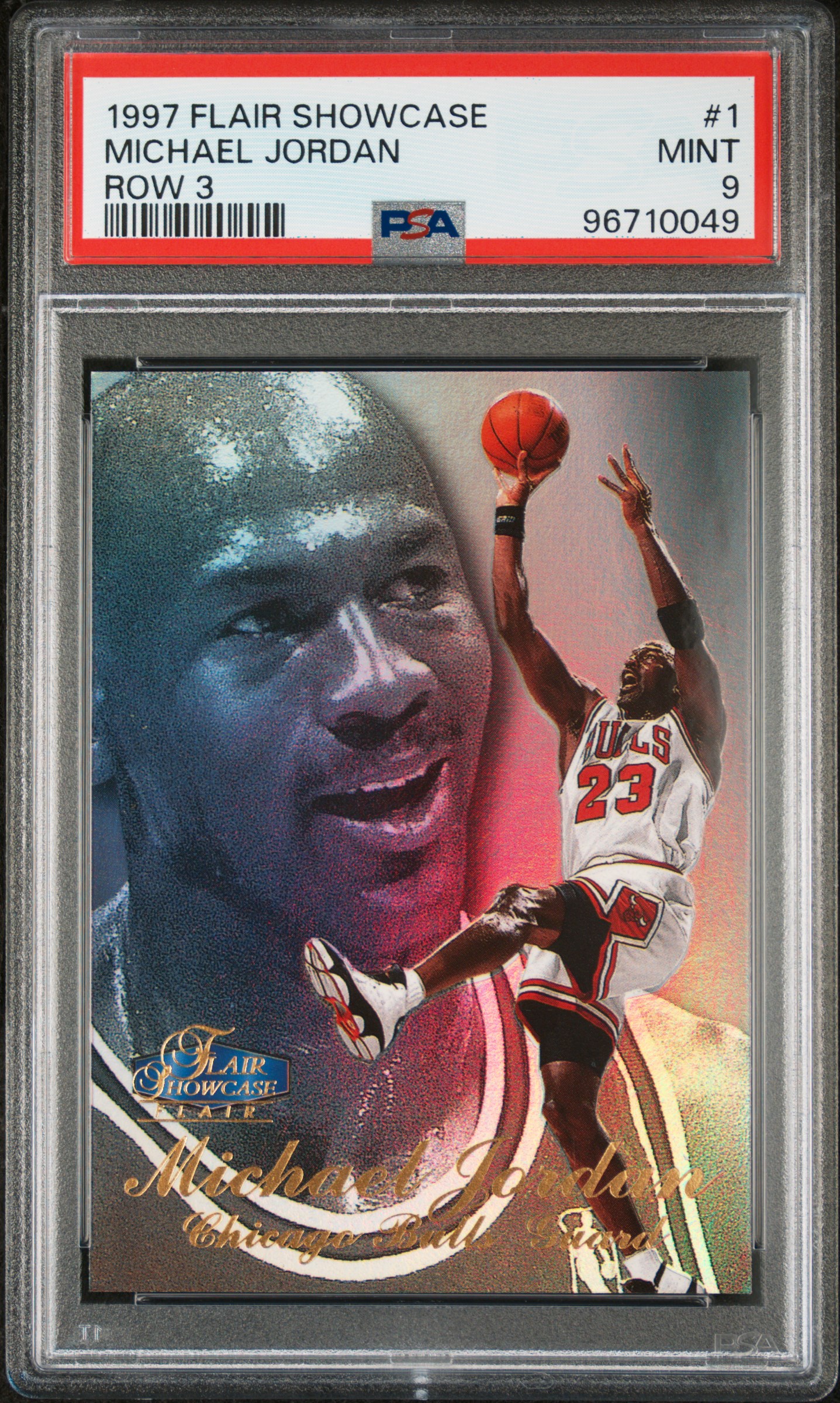 1997 Flair Showcase Michael Jordan #1 (Row 3) Mint 9 front