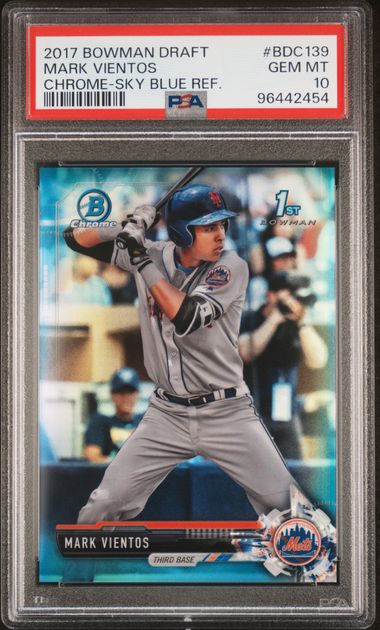 2017 Bowman Bowman Chrome Blue #162 Mark Vientos front