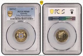 2019-C $2 Police Remembrance Colorized MS68