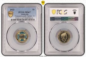 2022 $2 Commonwealth Games - S Colorized MS67