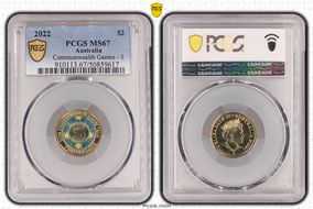 2022 $2 Commonwealth Games - S Colorized MS67