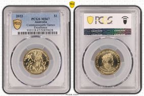 2022 $1 Commonwealth Games Excellence MS67