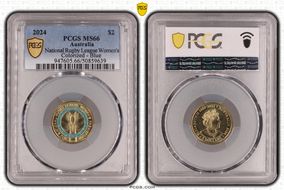 2024 $2 National Rugby League Women's Colorized - Blue MS66