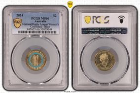2024 $2 National Rugby League Women's Colorized - Blue MS66