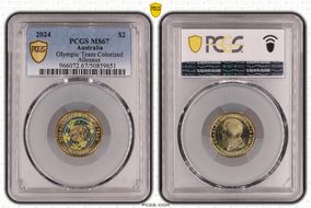 2024 $2 Olympic Team Colorized Allezaus MS67