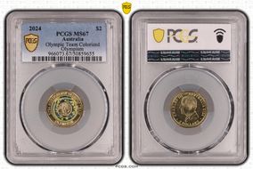 2024 $2 Olympic Team Colorized Olympism MS67