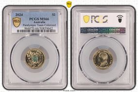 2024 $2 Paralympic Team Colorized MS66