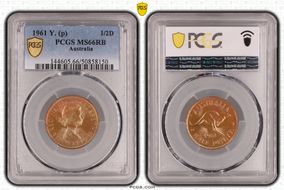 1961 Y. (p) 1/2D MS66RB