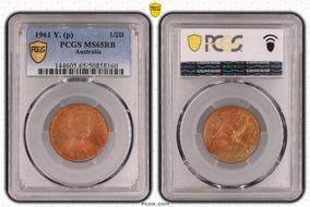 1961 Y. (p) 1/2D MS65RB