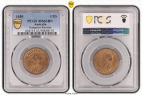 1939 1/2D Kangaroo Reverse MS63BN