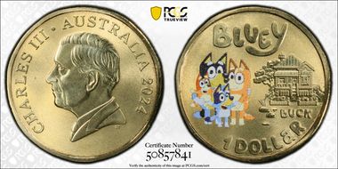 2024 $1 The Heelers - Dollarbucks Colorized MS69