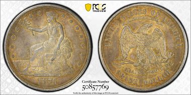 1876-S T$1 AU58