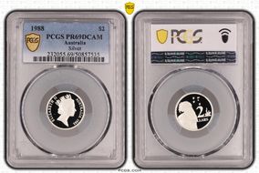 1988 $2 Silver PR69DCAM