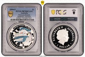 2004-P $1 Mawson Station Antarctic Territory PR70DCAM