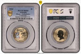 2024 $1 Bluey - Dollarbucks Colorized MS69