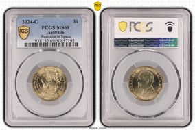 2024-C $1 Australia in Space MS69