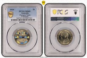 2024 $1 Olympic Team Colorized MS69