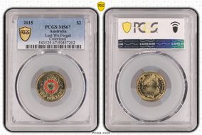 2015 $2 Lest We Forget Colorized MS67