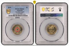 2015 $2 Lest We Forget Colorized MS66