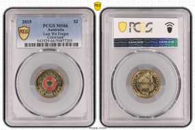 2015 $2 Lest We Forget Colorized MS66