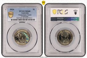 2024 $1 Paralympic Team Colorized MS68