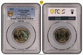 2024 $1 Paralympic Team Colorized MS68