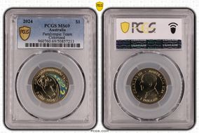 2024 $1 Paralympic Team Colorized MS69