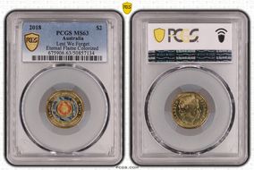 2018 $2 Lest We Forget Eternal Flame Colorized MS63