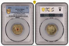 2015 $2 Remembrance Day Colorized In Flanders Fields MS64