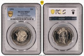 1991 50C Decimal Currency MS67