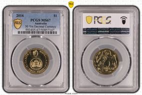 2016 $1 50 Yrs Decimal Currency MS67
