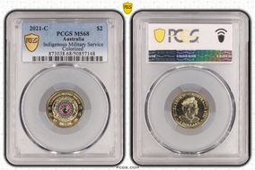 2021-C $2 Indigenous Military Service Colorized MS68