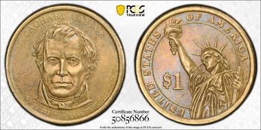 2009-D $1 Zachary Taylor Position B MS62