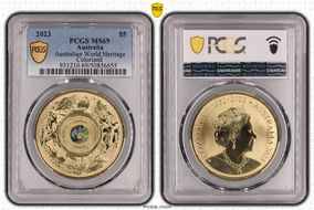 2023 $5 Australian World Heritage Colorized MS69