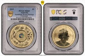 2023 $5 Australian World Heritage Colorized MS69