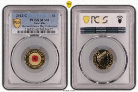 2012-C $2 Remembrance Day Colorized MS68